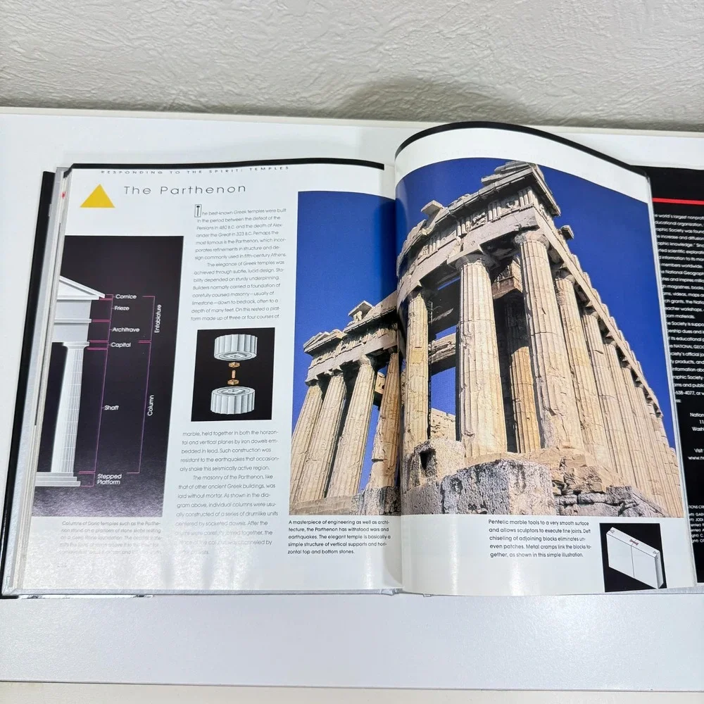 The Builders Marvels Engineering Nat Geographic‎ Architecture 1992 Coffee Table
